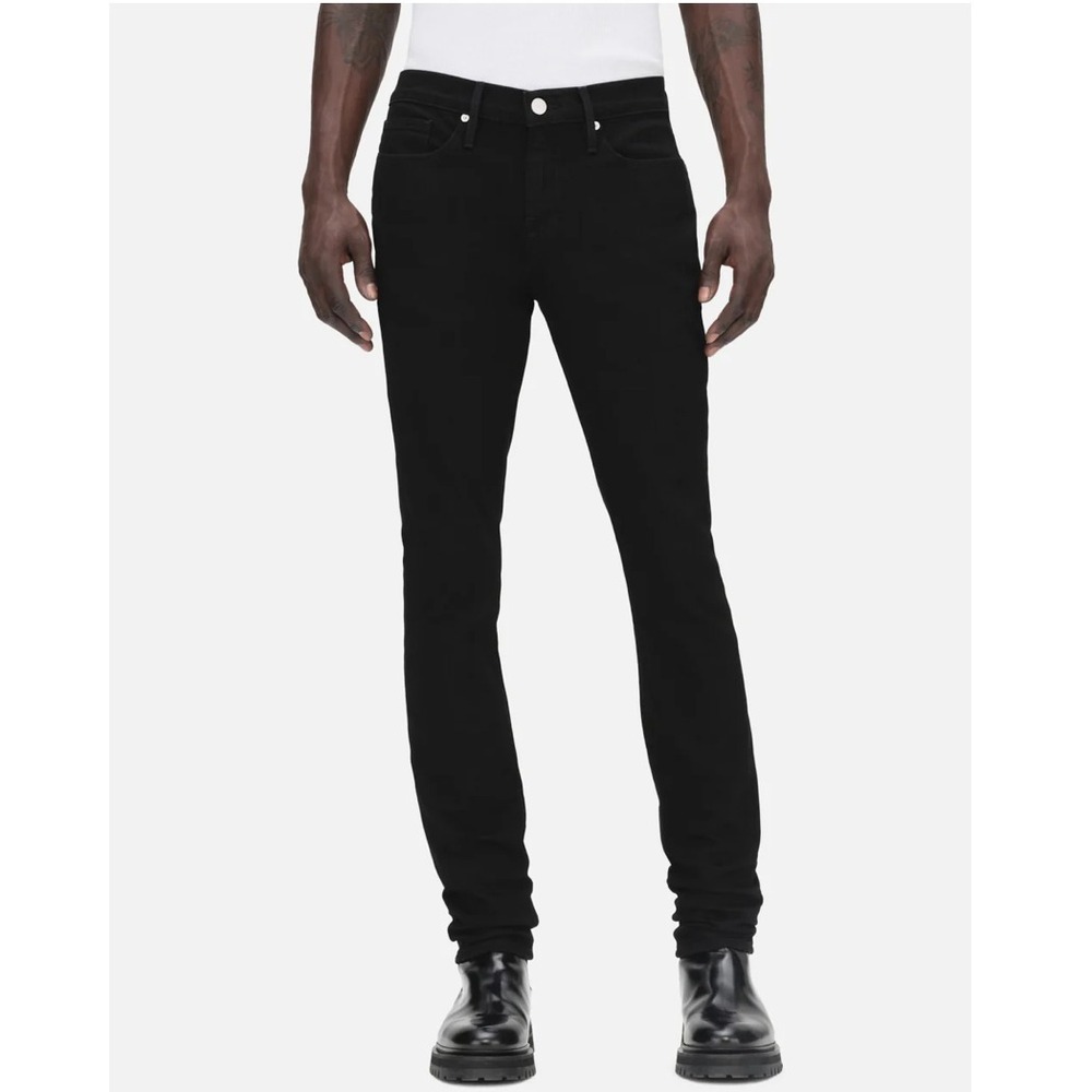 Frame Denim L'Homme Skinny Jeans in‎ Noir Black Mens 31